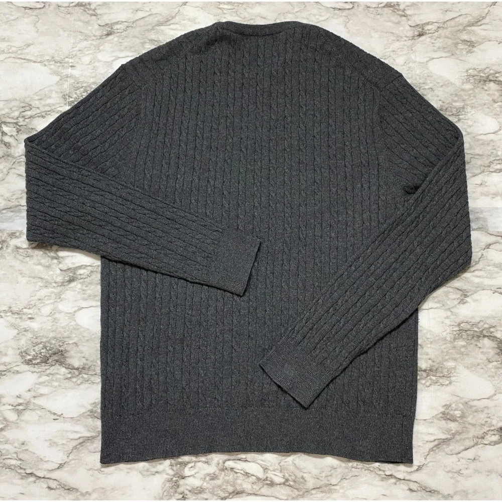 KALLSPIN Cashmere‎ Wool Other Fiber Blend Mens Sweater Size XL Gray Pullover